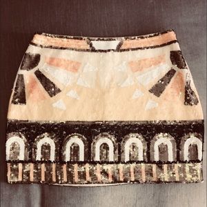 Sequin Mini Skirt Sz M